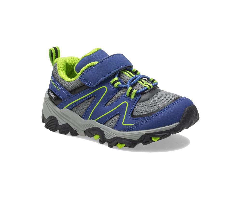 Merrell Hiking Shoes Blue/Green - Trail Quest Jr. - Kids 29QDNZYWB